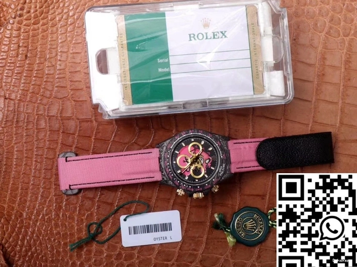 Exploded Edition Daytona Carbon Dragon Chronograph Pink Cosmos Rolex Dial Fiber 1124